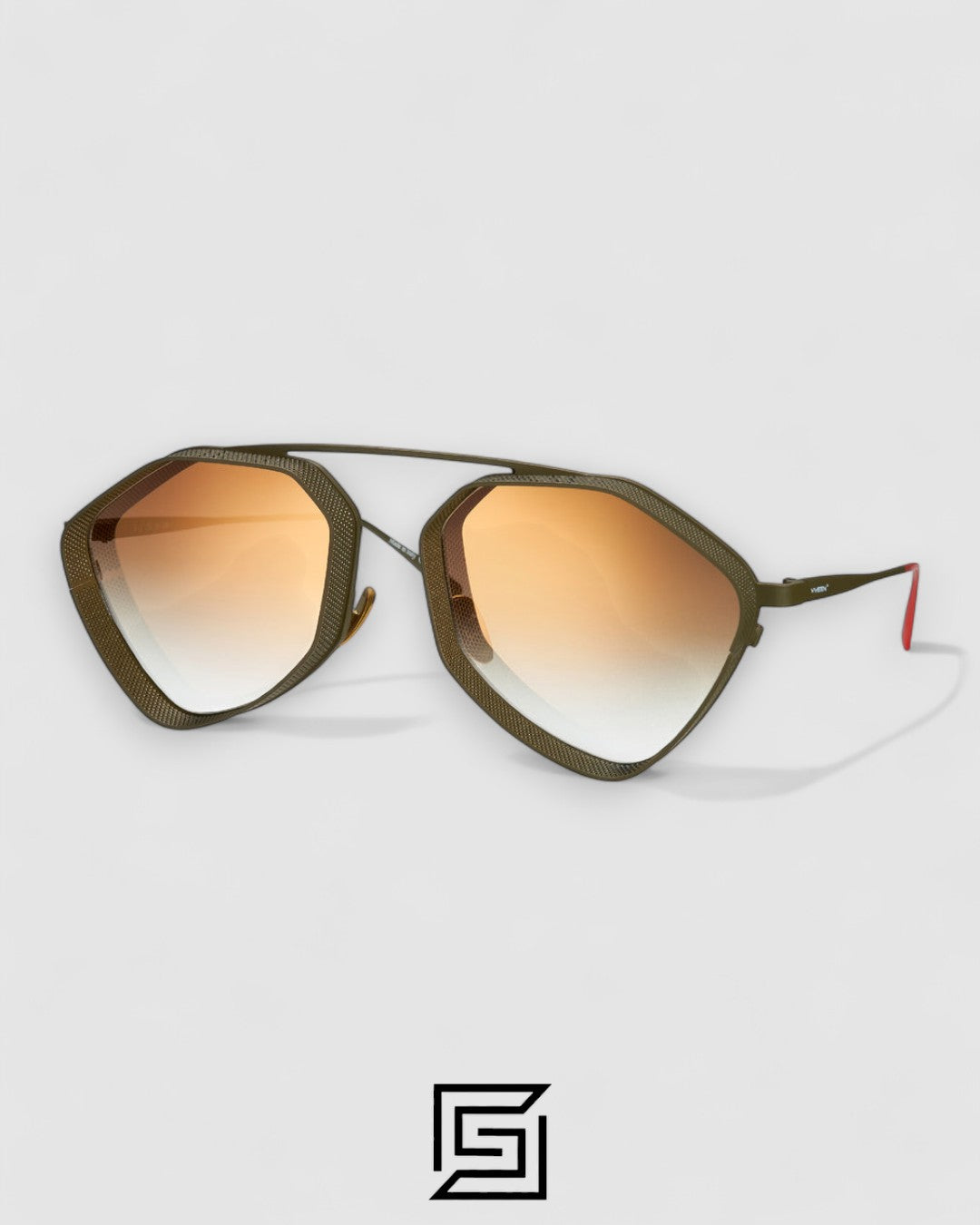 Vysen The Ezy - E2 Dark Military Green Matte Frame Gold Gradient Lenses