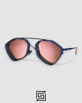 Vysen The Ezy - E5 Dark Blue Matte Frame Rose Gold Mirror Leanses