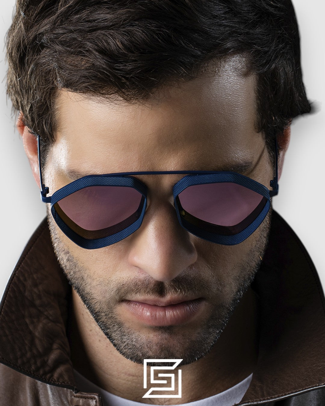 Vysen The Ezy - E5 Dark Blue Matte Frame Rose Gold Mirror Leanses