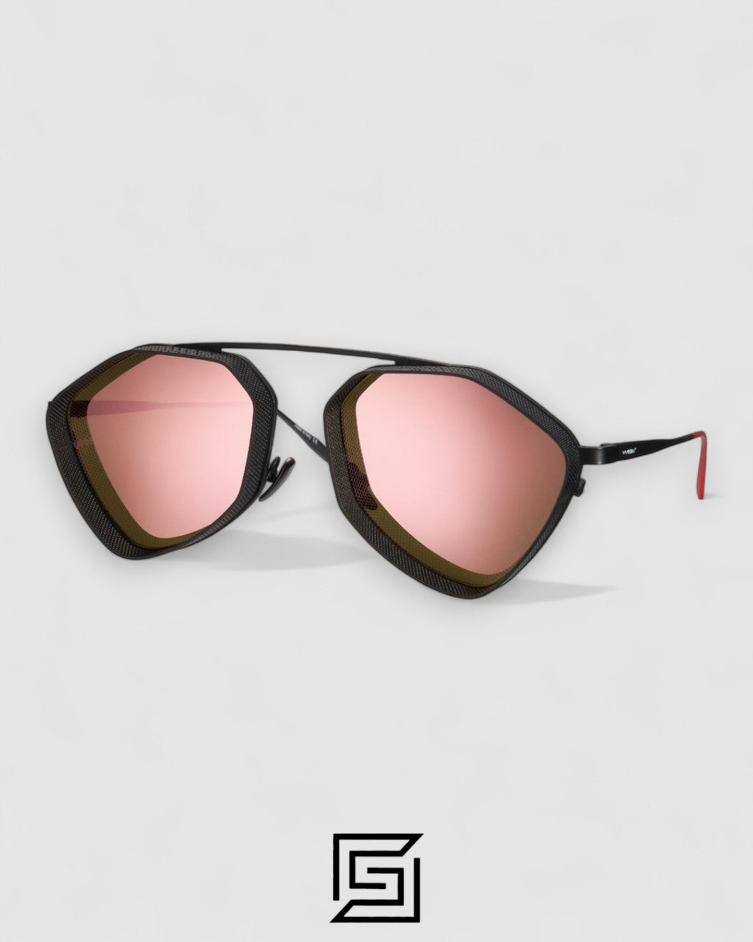 Vysen The Ezy - E6 Dark Black Matte Frame Rose Gold Mirror  Leanses