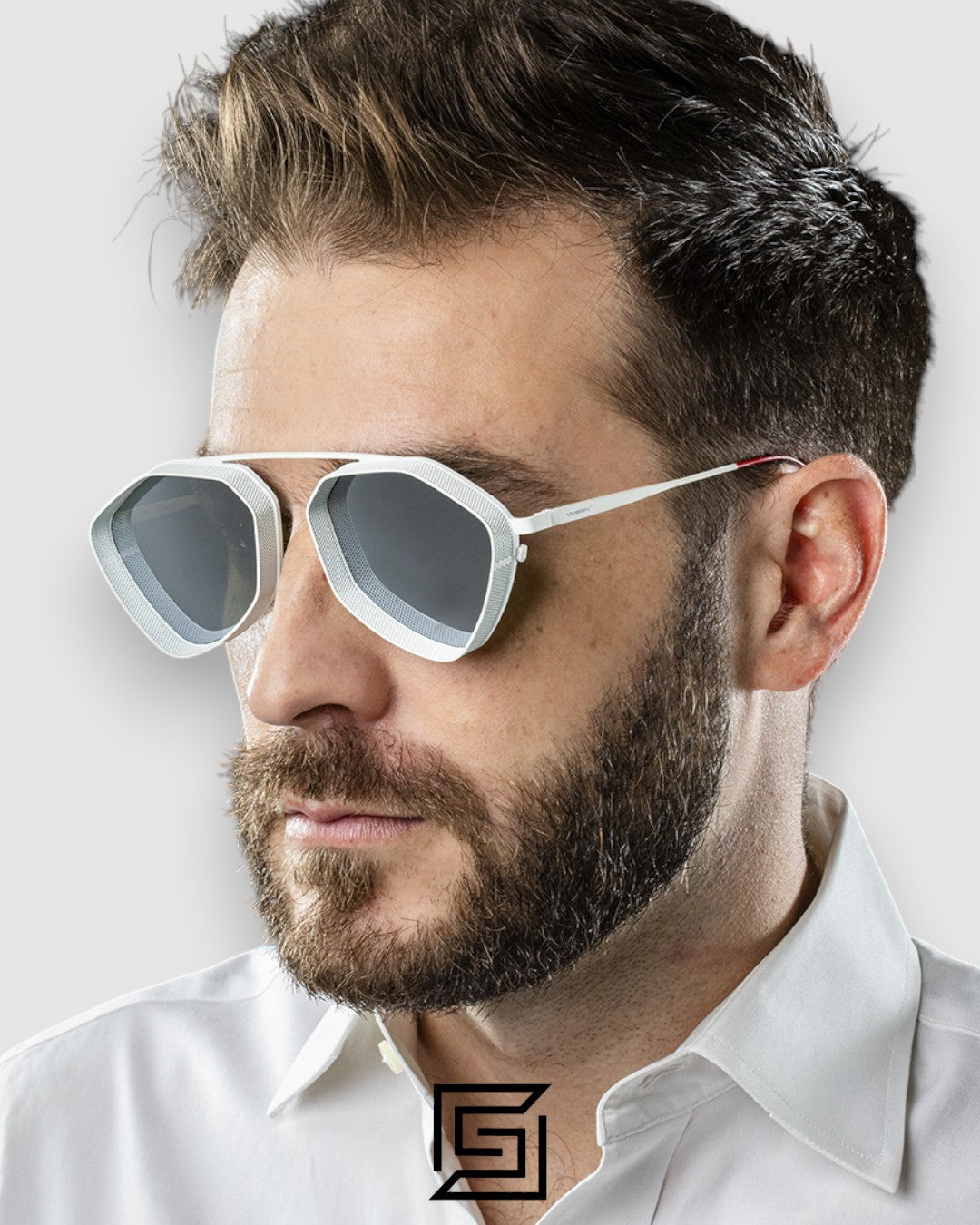 Vysen The Ezy - E7 White Matte Frame Silver Mirror Leanses Limited Edition