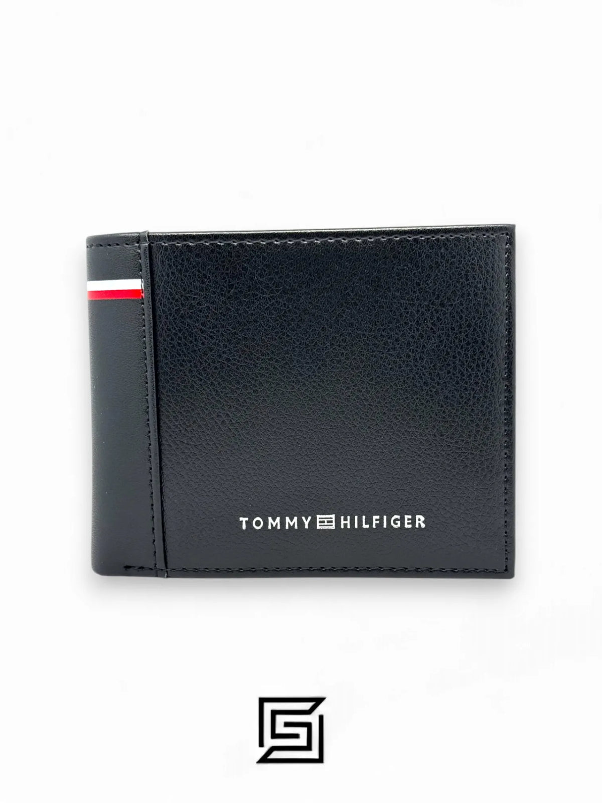 wallets TOMMY SINGLE WALLET W WITH TOMMY HILFIGER SILVER LOGO IN LEATHER/BLACK