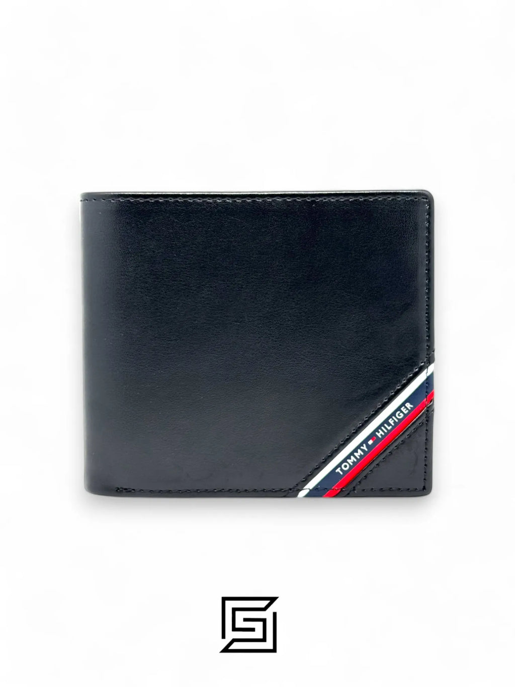 wallets TOMMY SINGLE WALLET W LINE IN MIDDLE RIGHT/BLACK