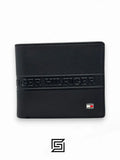 wallets TOMMY SINGLE WALLET W HILLFIGER HARD LOGO IN MIDDLE /BLACK