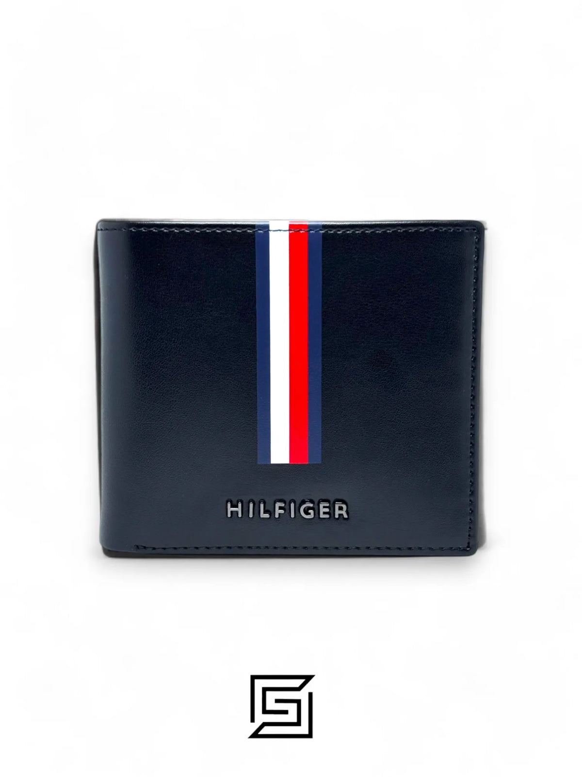 wallets TOMMY SINGLE WALLET W WITH HILLFIGER UP LINE METAL LOGO/BLACK