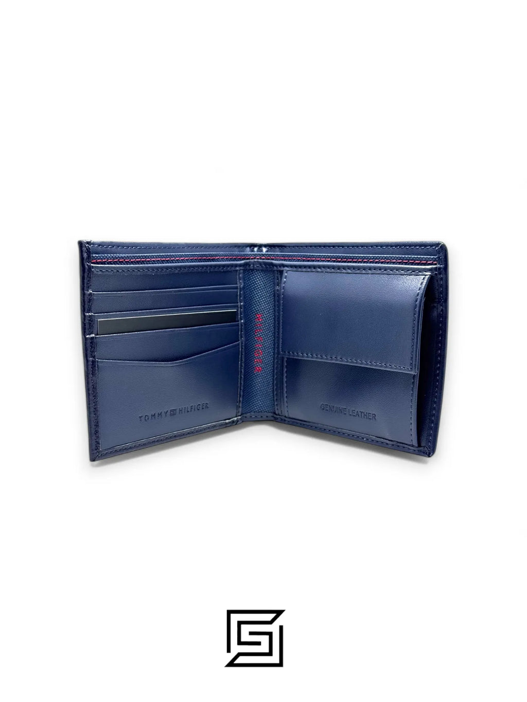 Tommy wallets PASSCASE 3 PCS HALF SOFT PATTERN ONE LINE/BLUE