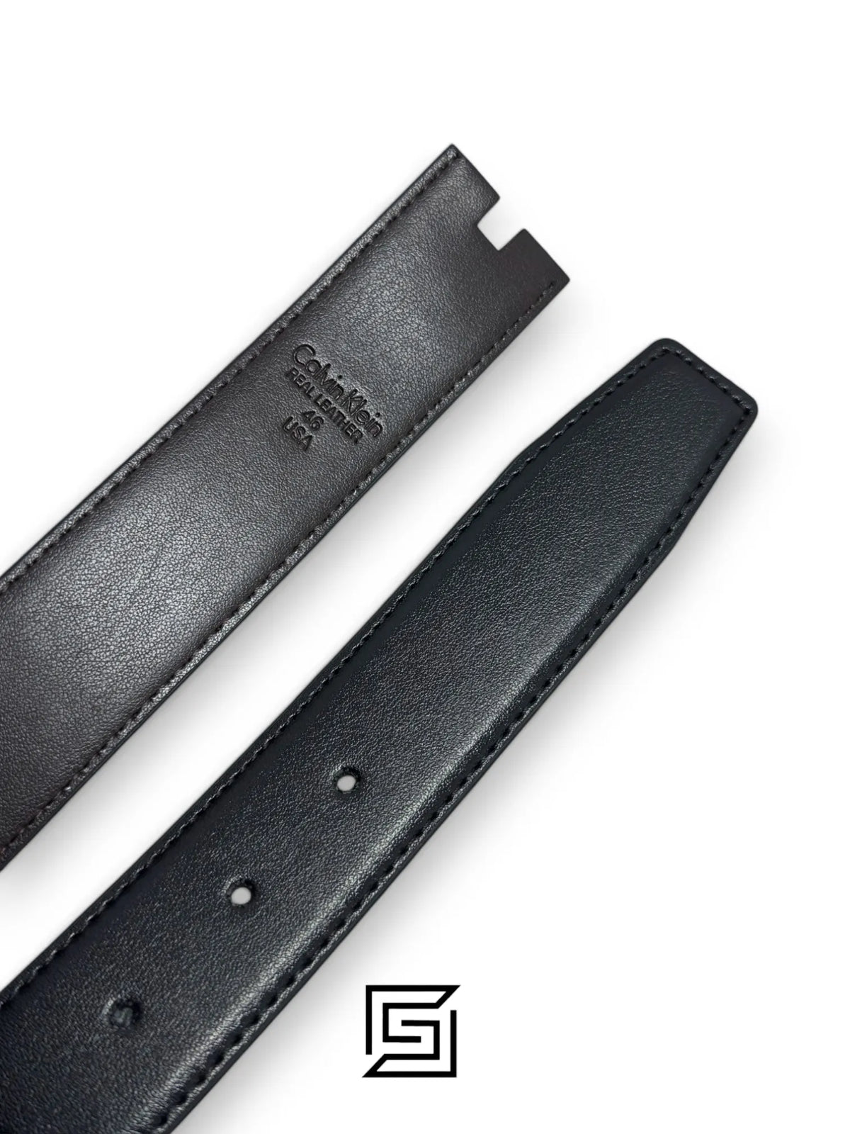 Calvin Klein leather CK SET BELT AND WALLET CK LOGO BIG BOX MODEL 2