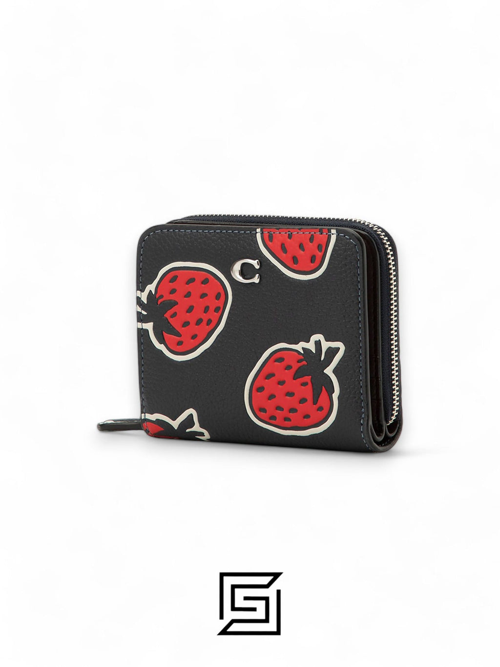 Coach Billfold With Strawberry Print CT908 Black