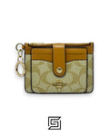 Attachment Card Case In Signature Canvas C7398 KHAKI x Brown