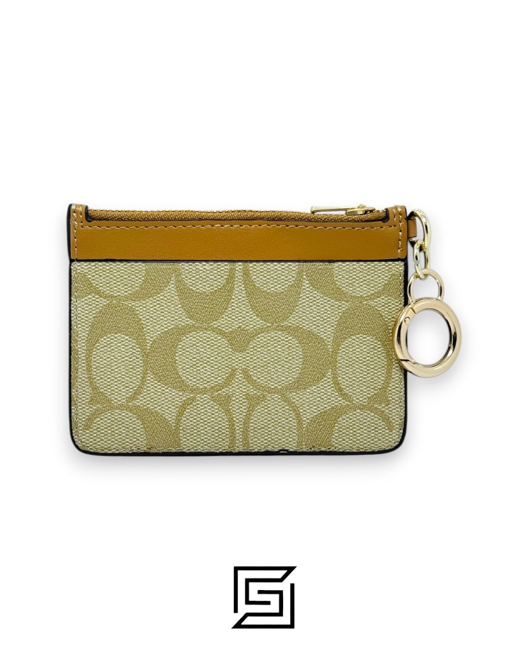 Attachment Card Case In Signature Canvas C7398 KHAKI x Brown