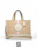 Dempsey Signature Jacquard Tote with Coach Stripe and Patch Style No. CE984 Big Size