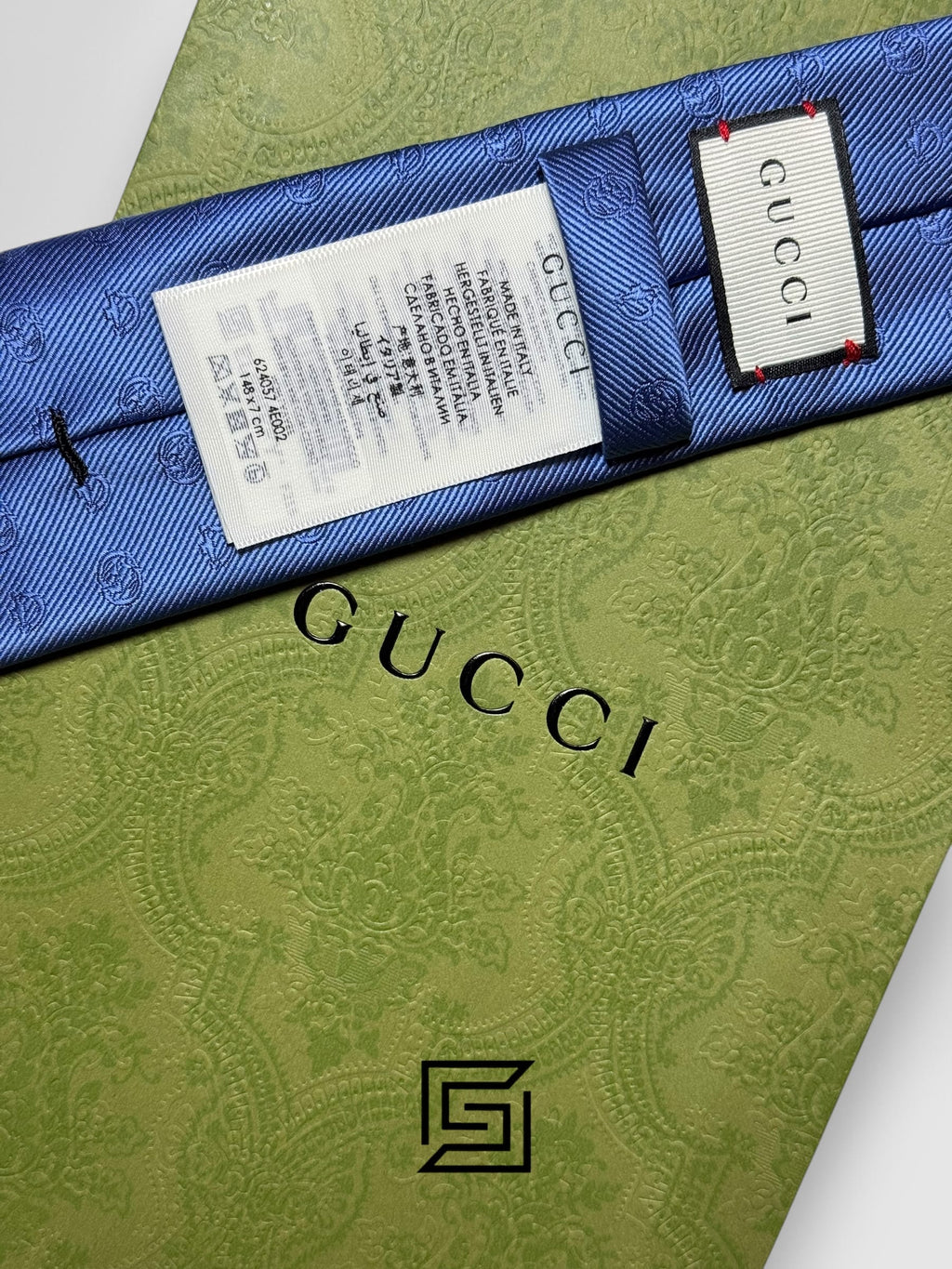 Gucci - Baby Blue Color Engraved G Pattern With Gucci Signature Line