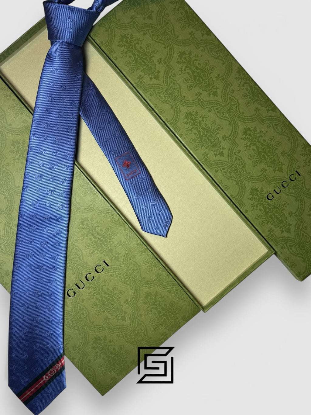 Gucci - Baby Blue Color Engraved G Pattern With Gucci Signature Line