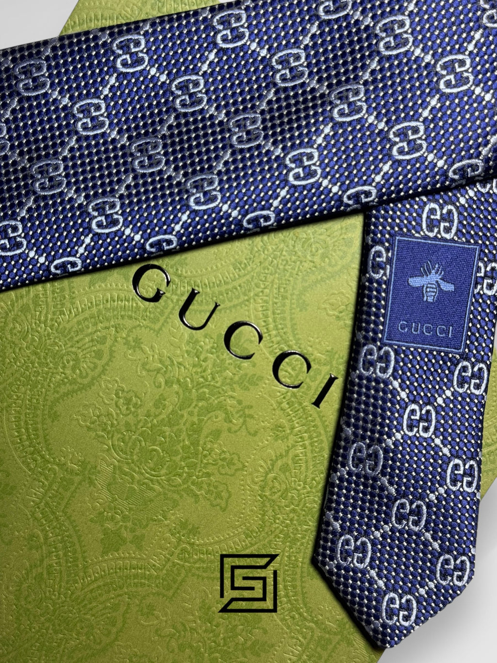Gucci - Navy Blue Color Big G Pattern With Silver Dots