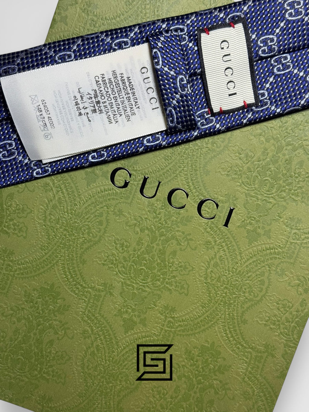 Gucci - Navy Blue Color Big G Pattern With Silver Dots