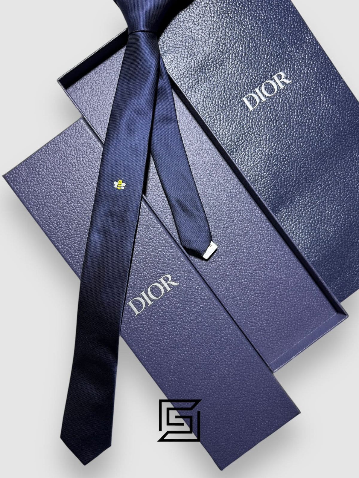 Dior - Navy Blue Color With CD Yellow Bee Logo