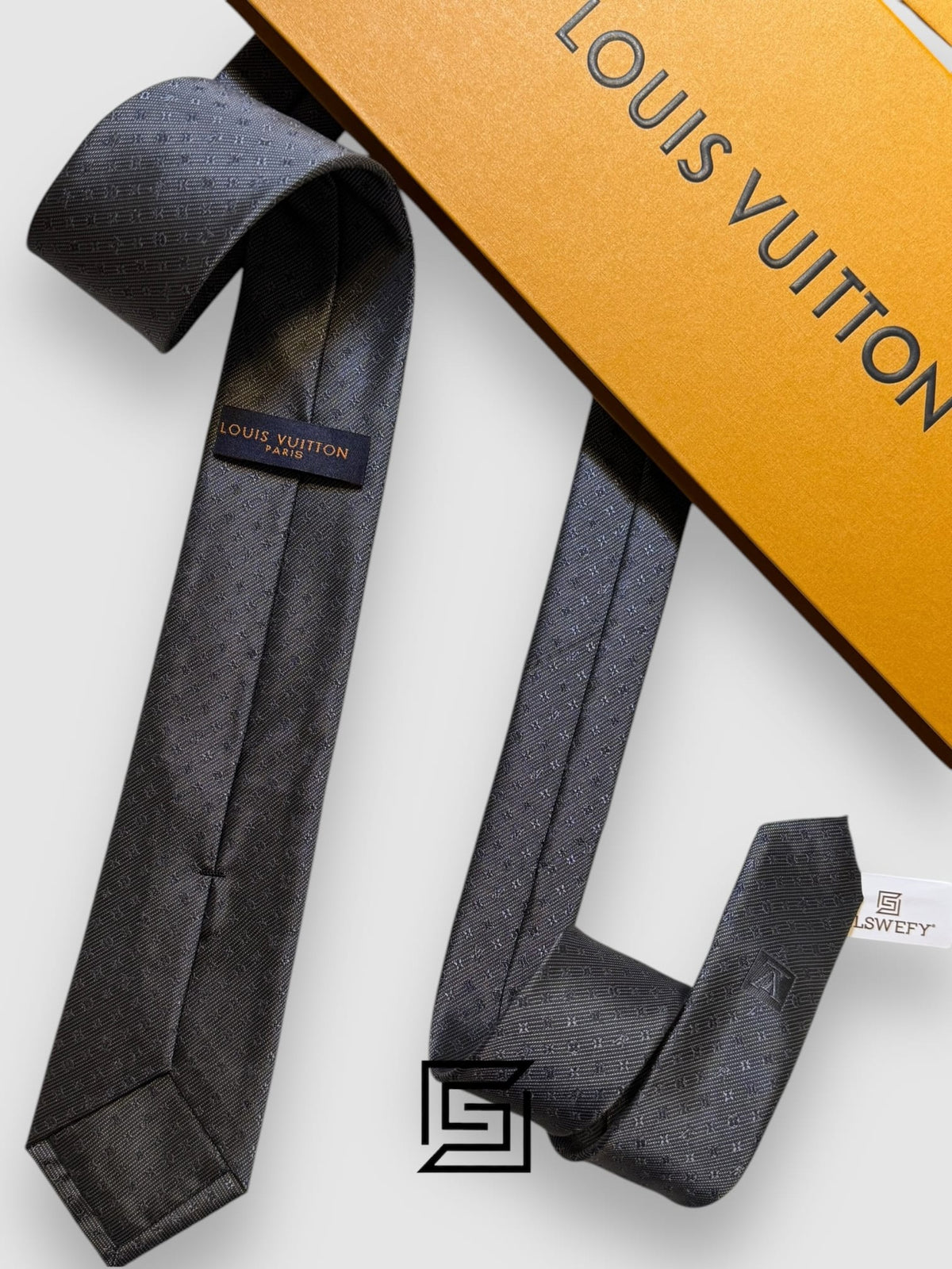 Louis Vuitton - Grey - Blue Small LV Pattern