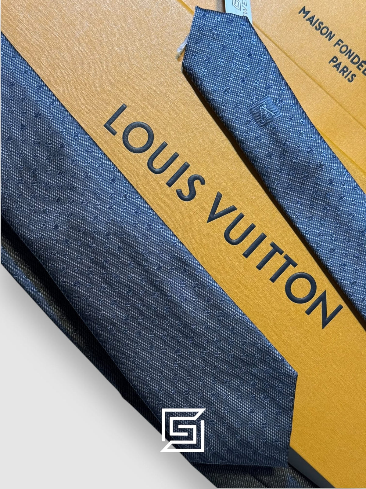 Louis Vuitton - Grey - Blue Small LV Pattern