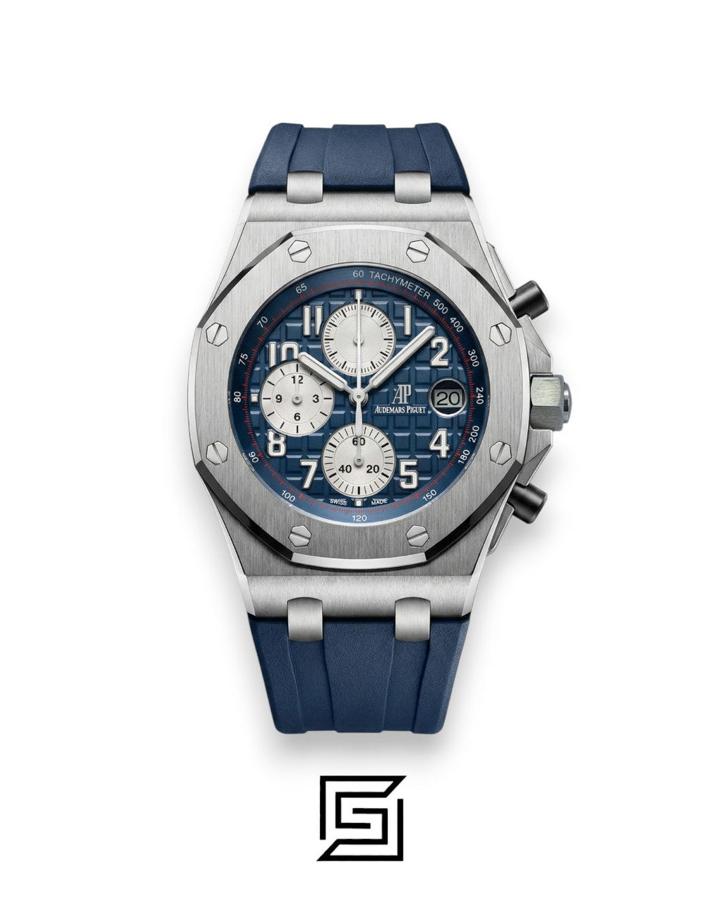 AP Royal Oak Offshore Chronograph Blue Silver Bezel 42mm