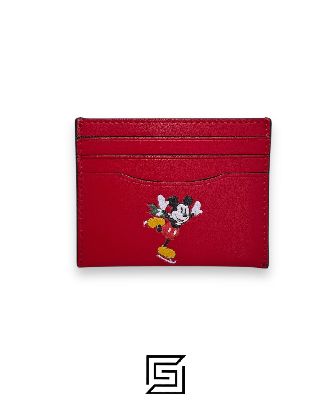 COACH×DISNEY تعاون حافظة بطاقات ميكي CM209 أحمر