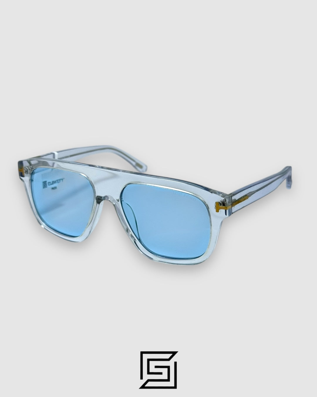 نظارة شمسية للجنسين TOMFORD TF777 - أزرق_شفاف