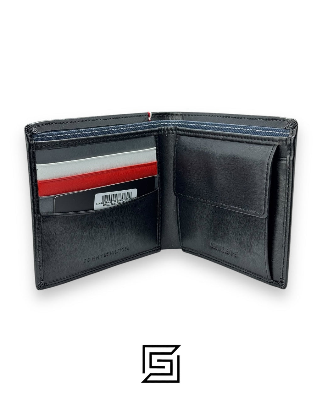 TOMMY SINGLE WALLET TOMMY HILLFIGER METAL BAR LOGO /BLACK