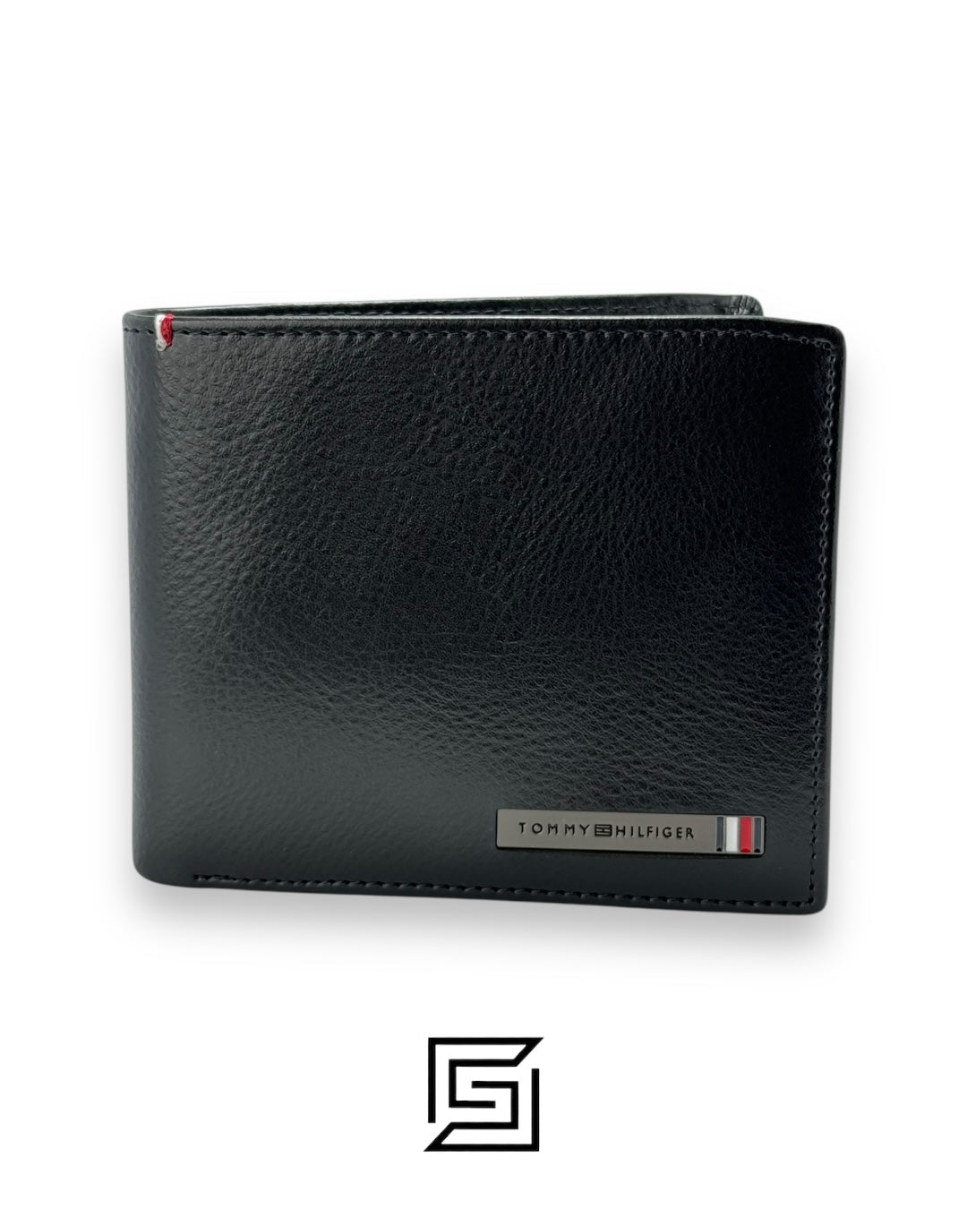 TOMMY SINGLE WALLET TOMMY HILLFIGER METAL BAR LOGO /BLACK