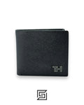 TOMMY SINGLE WALLET  HARD PATTERN WITH TH METAL LOGO/BLACK
