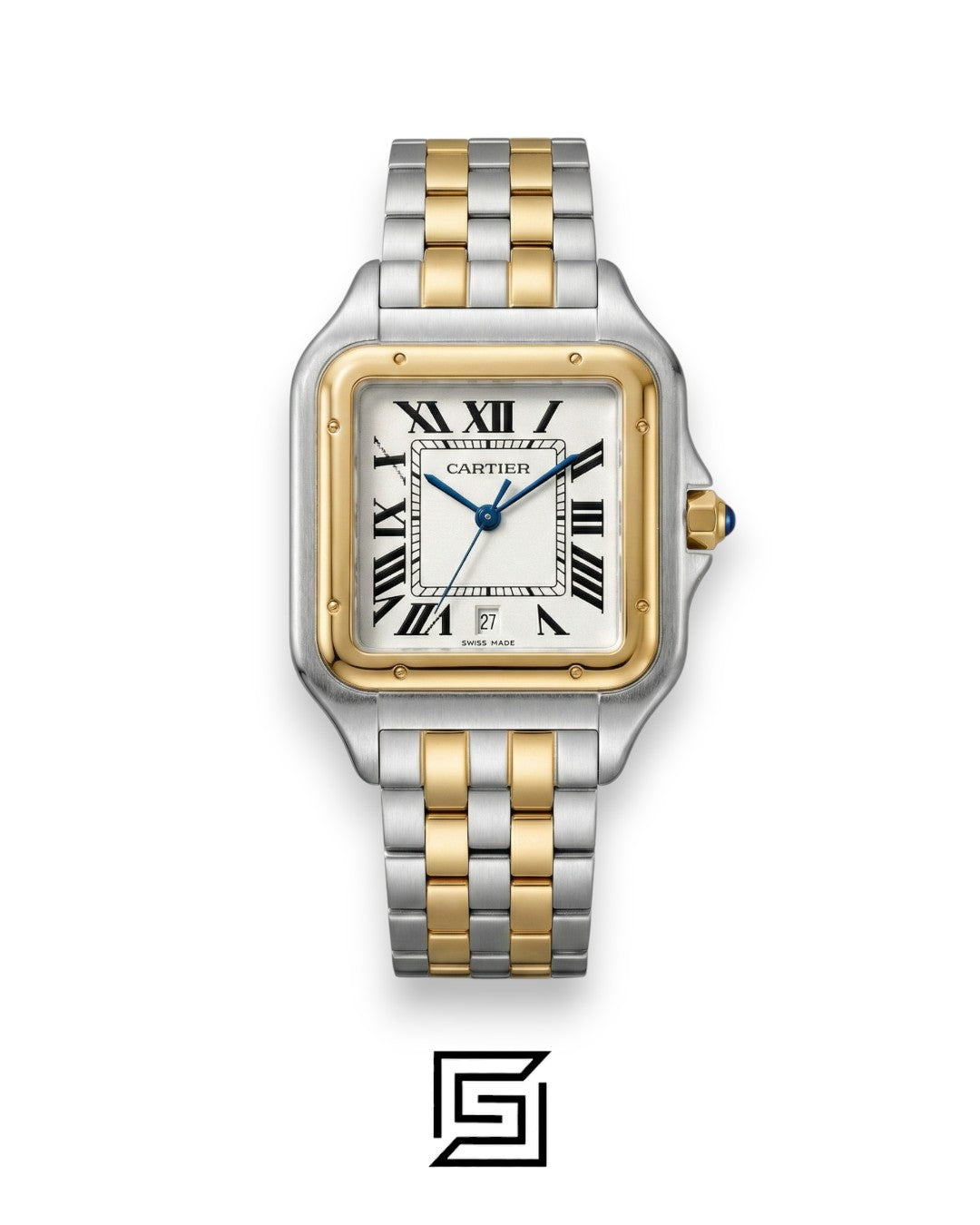 Cartier Santos 644329 Quartz White Roman Dial Two-Tone - 42mm