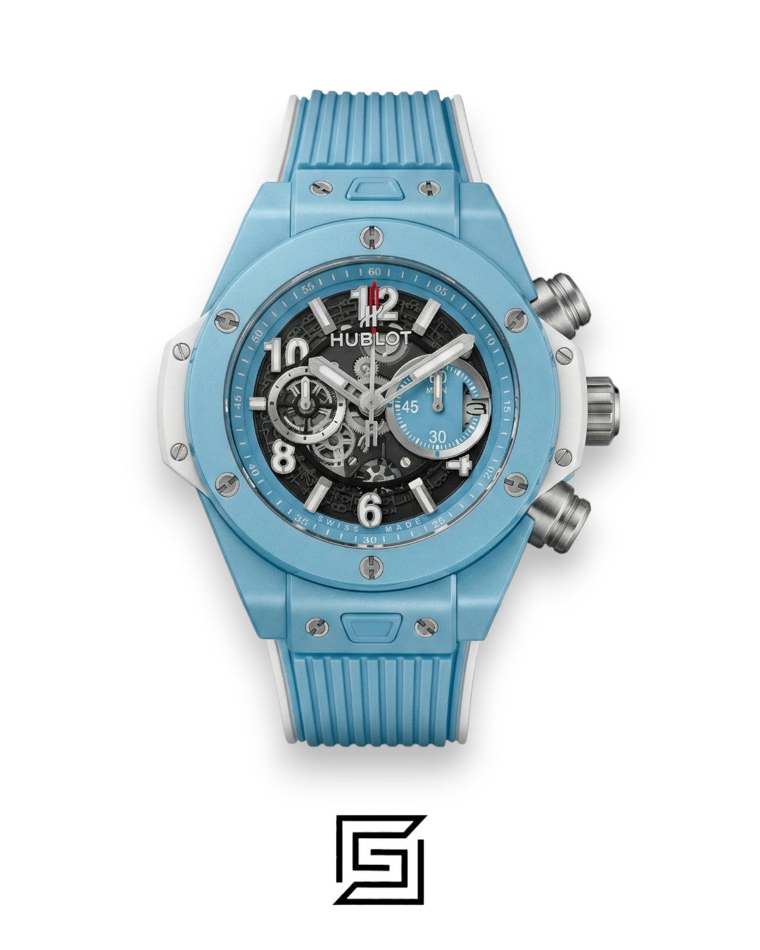 Hublot Big Bang Chronograph – Baby Blue Skeleton Dial