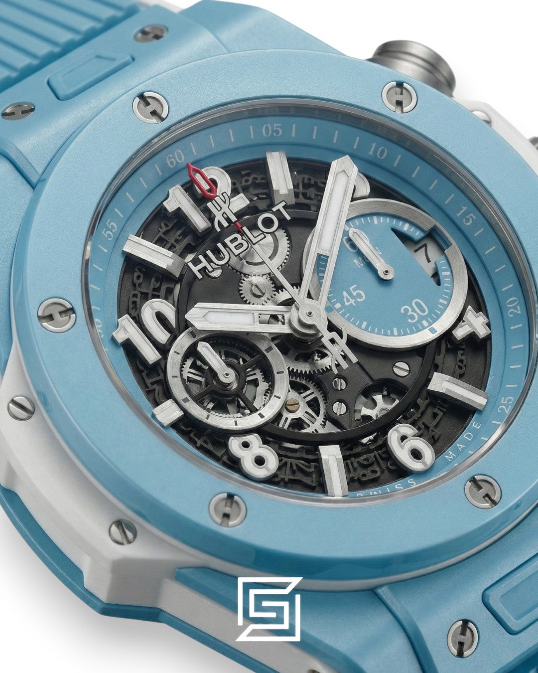Hublot Big Bang Chronograph – Baby Blue Skeleton Dial