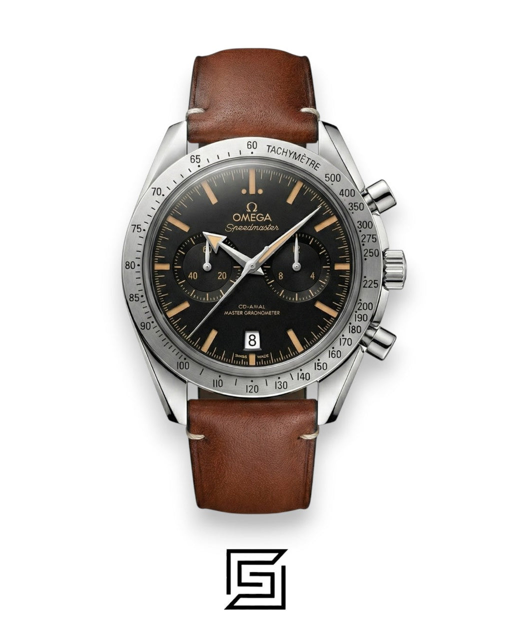 Omega Speedmaster '57 Co-Axial Chronograph – Vintage Black Dial & Brown Leather
