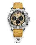Breitling Chronograph Sand Dial Beige Fabric Strap Men’s Watch