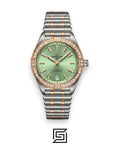Breitling Chronomat Mint Green Diamond Bezel Two-Tone Ladies’ Watch