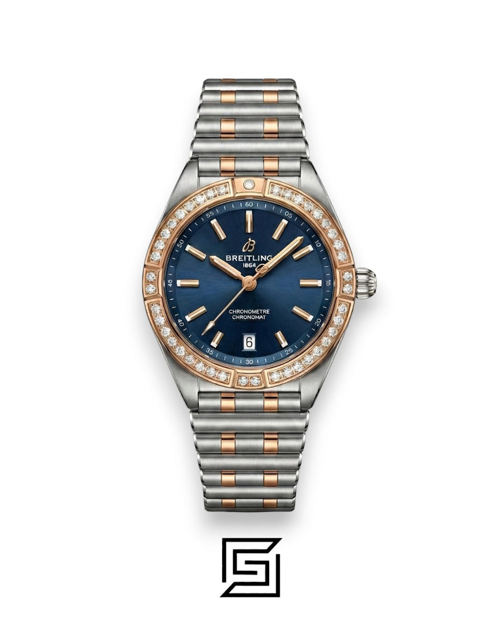 Breitling Chronomat Deep Blue Diamond Bezel Two-Tone Ladies’ Watch