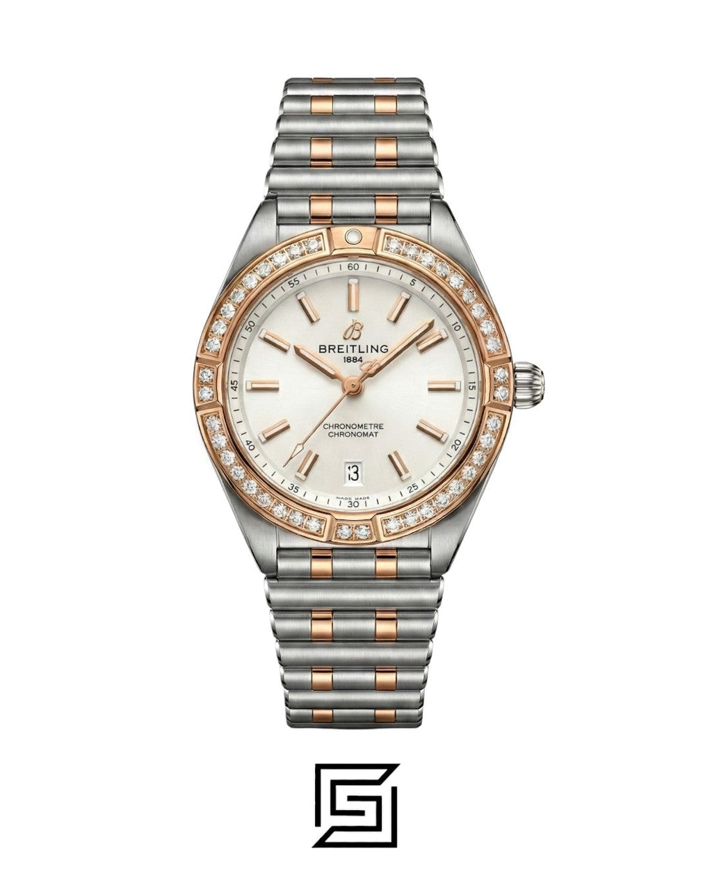 Breitling Chronomat White Diamond Bezel Two-Tone Ladies’ Watch