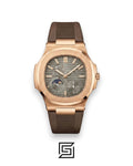 Patek Philippe Grand Complication – Rose Gold × Brown Strap – Grey Dial – Japanese Automatic