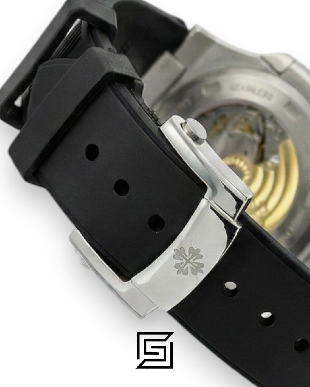 Patek Philippe Nautilus – Salmon Dial – Black Rubber Strap – Japanese Automatic
