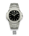 Patek Philippe Nautilus – Black Dial - Silver Stainless Steel Bracelet - Japanese Automatic