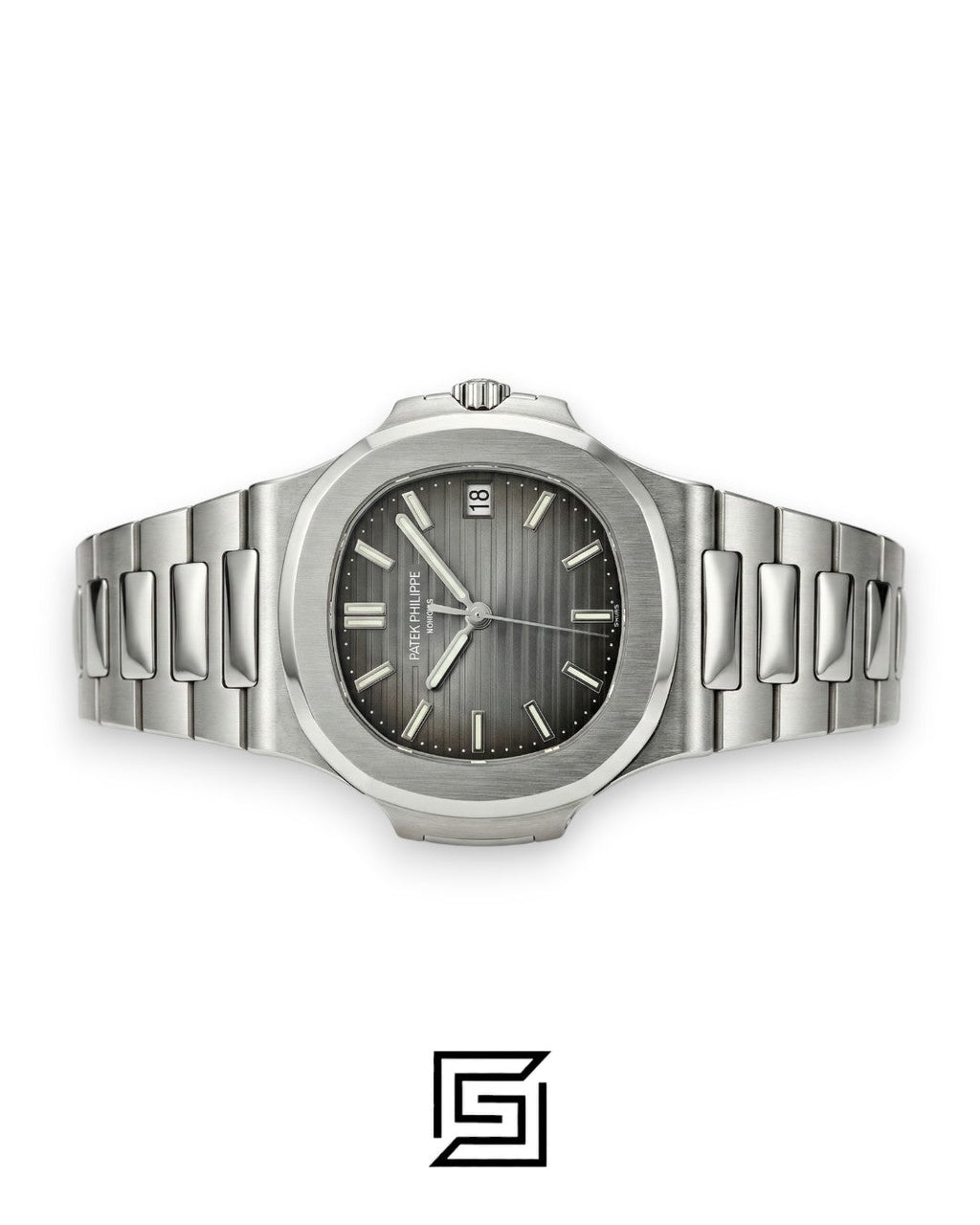 Patek Philippe Nautilus – Textured Grey Dial - Silver Stainless Steel Bracelet - Japanese Automatic