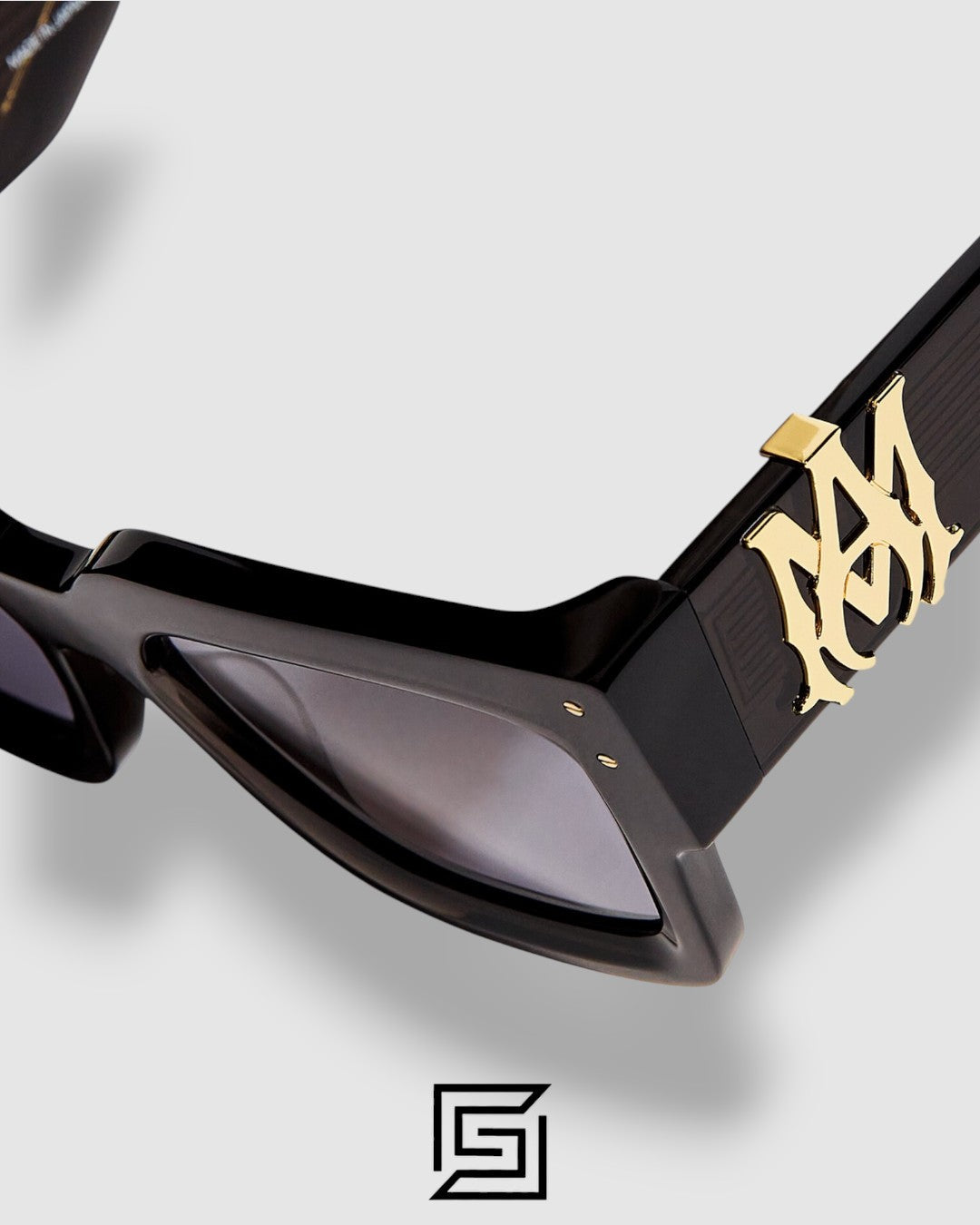 AMIRI Acetate Jumbo MA Unisex Sunglasses Black x Grey