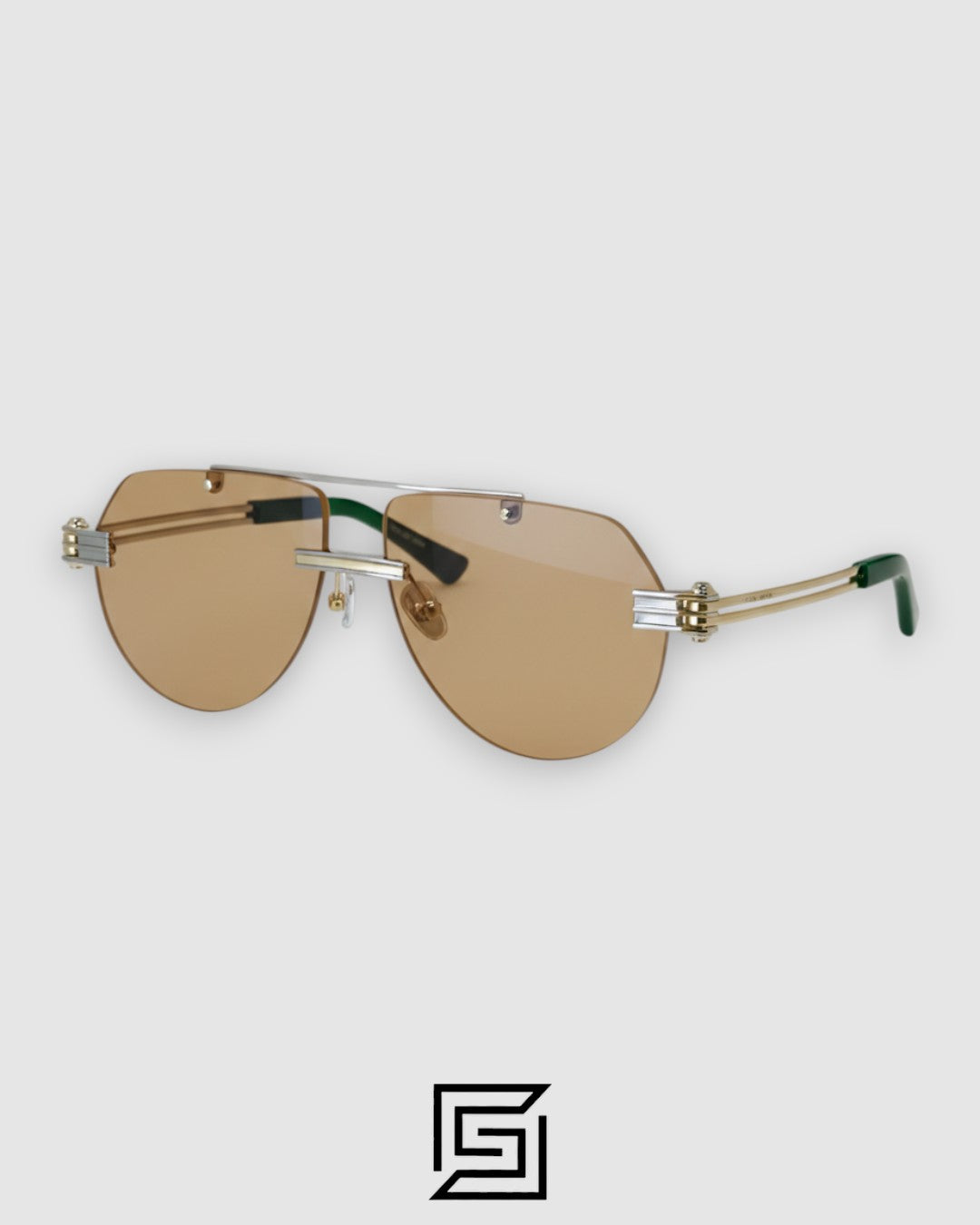 Bottega Veneta BV1342 004 Gold Mirror Lenses and Gold Frame Luxury Aviator Sunglasses