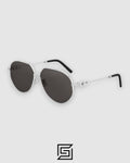 Dior CD LINK A1U Silver Frame Black Lenses