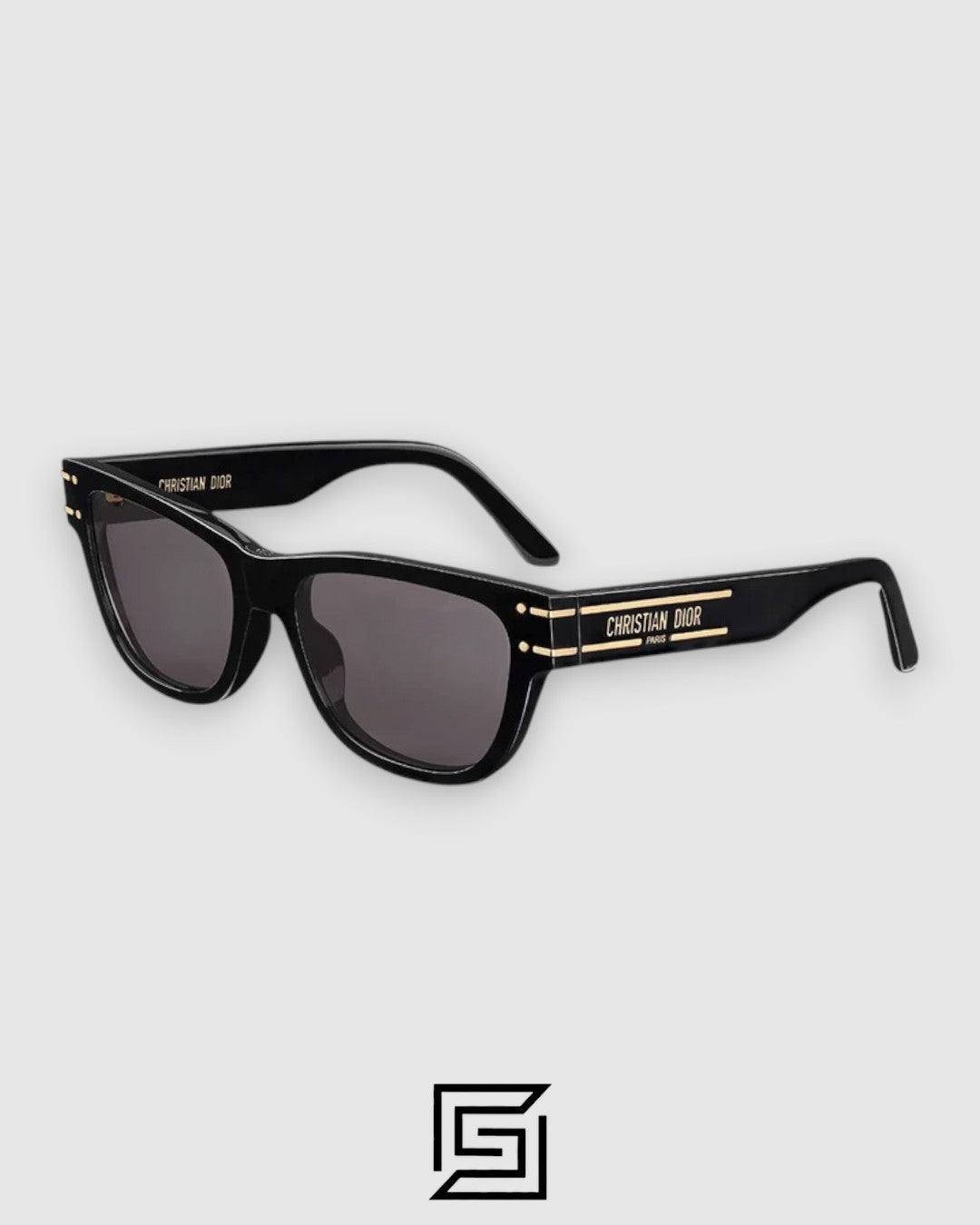 Dior Signature S3U DiorAlps 1OAO إطار أسود بعدسات سوداء