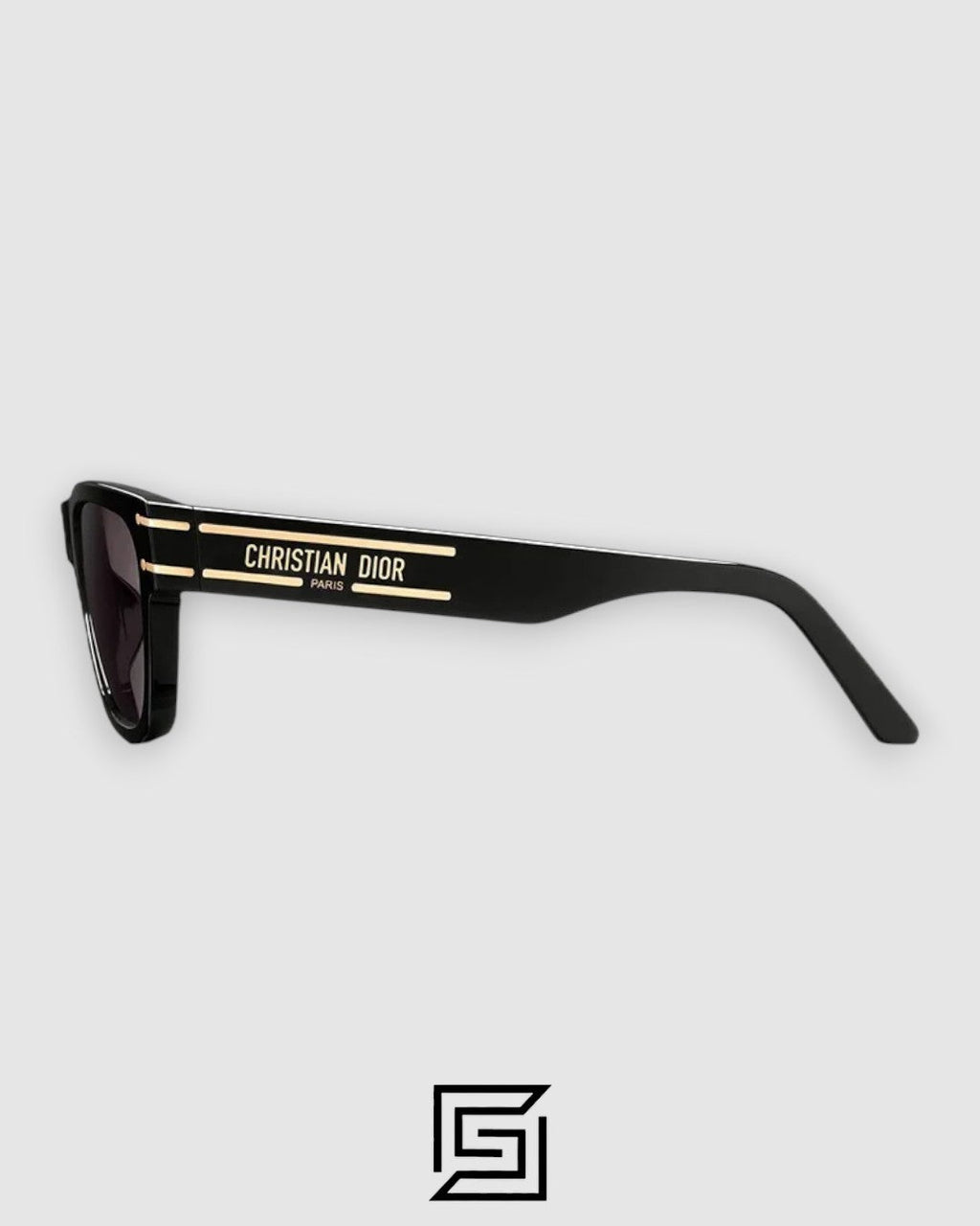 Dior Signature S3U DiorAlps 1OAO إطار أسود بعدسات سوداء
