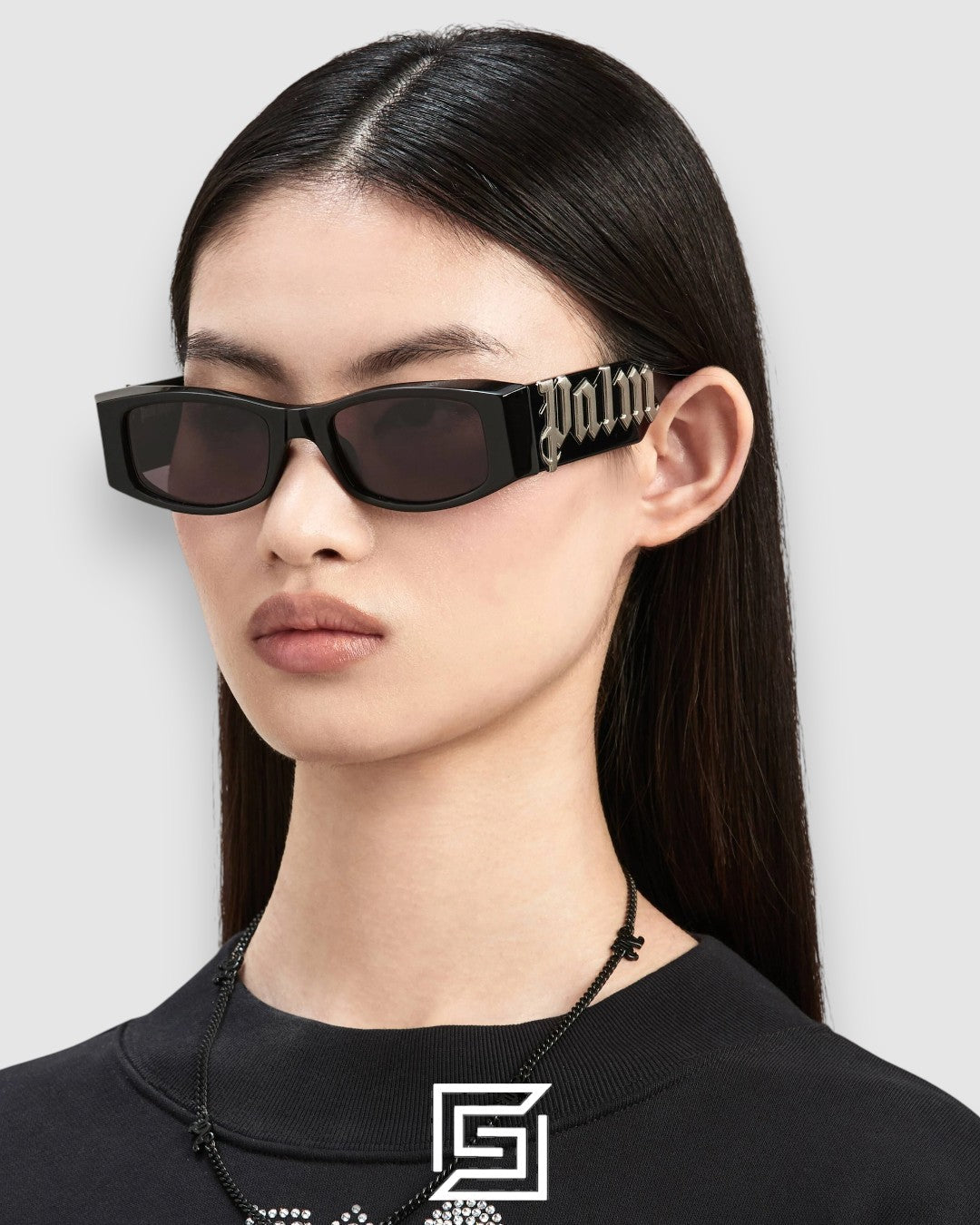 Palm Angels PERI001 Black Frame With Black Lenses