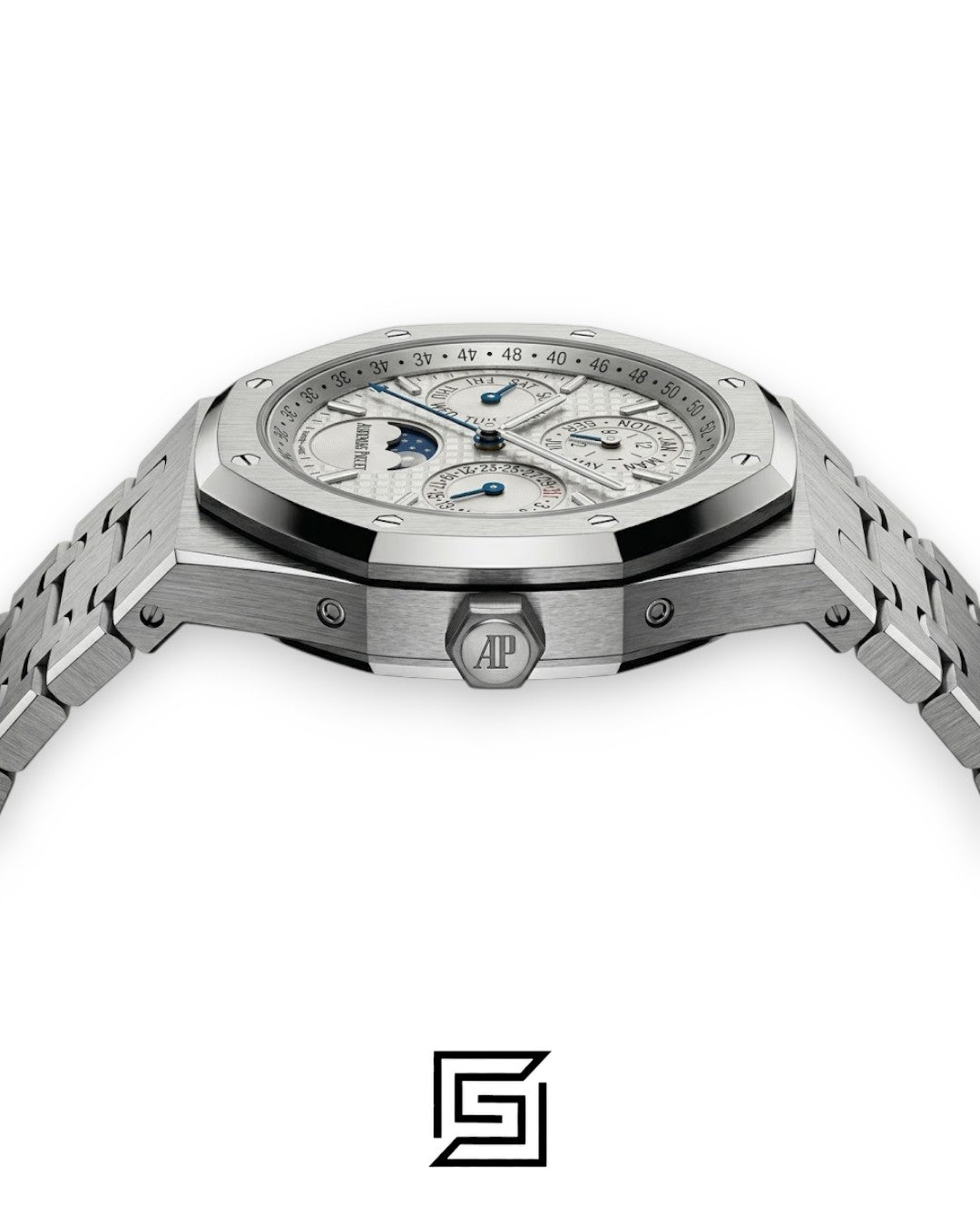 Royal Oak WF0851 ستانلس ستيل 316 أوتوماتيكية بتقويم دائم مينا أبيض