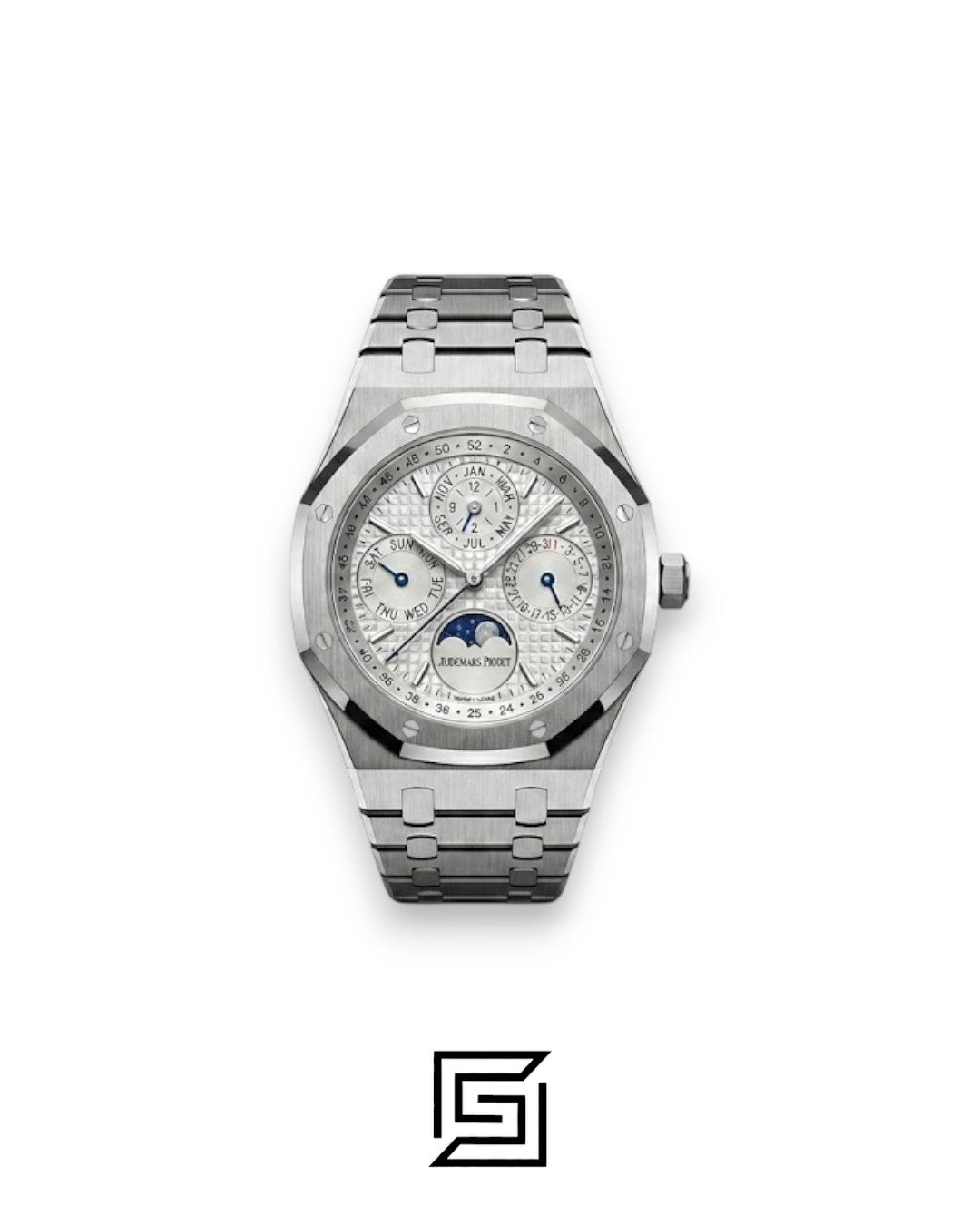 Royal Oak WF0851 ستانلس ستيل 316 أوتوماتيكية بتقويم دائم مينا أبيض