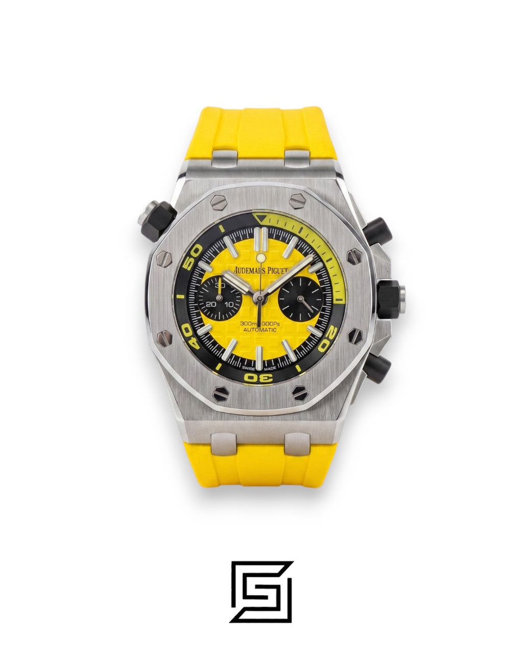Royal Oak OffShore WF0851 Quartz 2 Counters Rubber Yellow