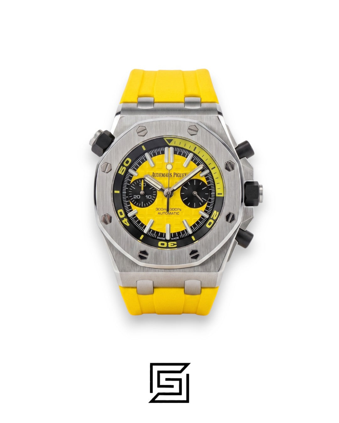 Royal Oak OffShore WF0851 كوارتز عدادين مطاط أصفر